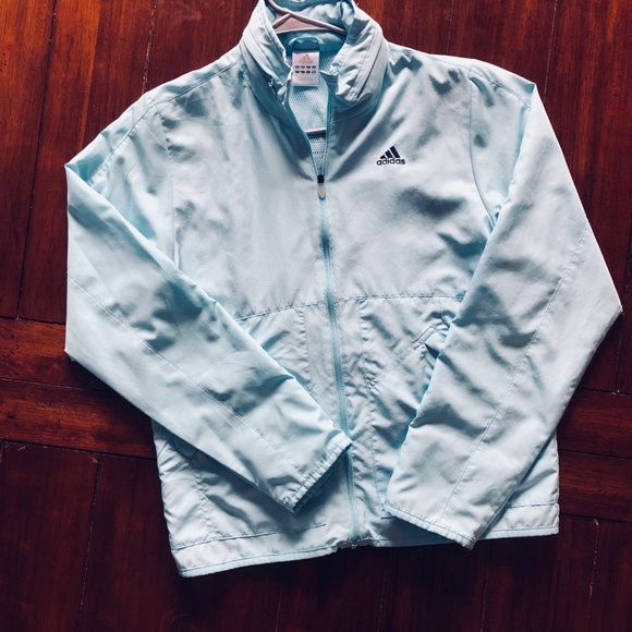 Light Blue Adidas Windbreaker - Picture 1 of 8